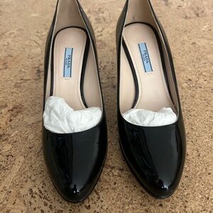 Prada Black Patent Leather Heels